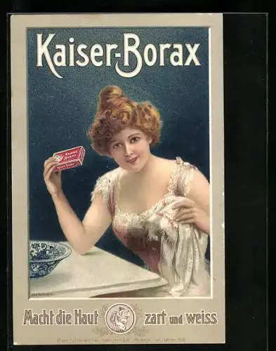 Vertreterkarte Ulm a. D., Kaiser-Brorax, Parfümerie Heinrich Mack, Toilettenmittel