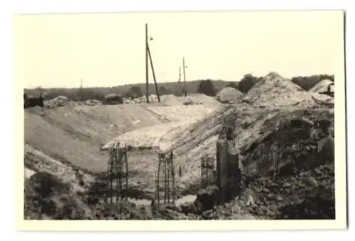 29 Fotografien unbekannter Fotograf, Ansicht Furkareuss / Uri, Baustelle Wasserkraftwerk & Gewässer-Regulierung 1961