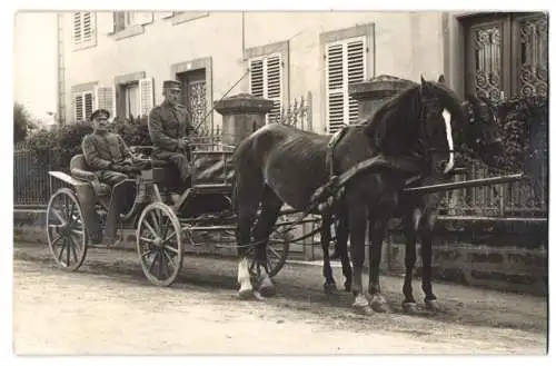 6 Fotografien 1.WK, Ansicht Cirey, Major Gustav Stengel an der Westfront, Quartier & Kameraden