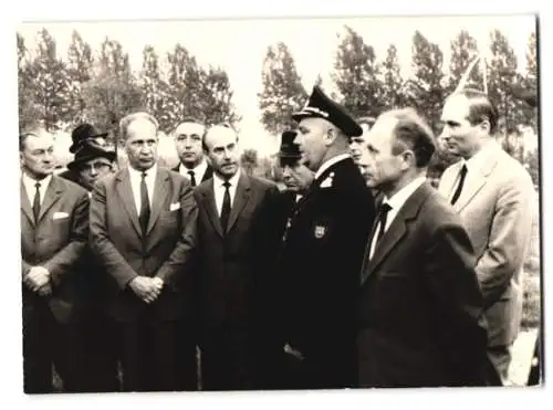 6 Fotografien Henssgen, Porta Westfalica, Ansicht Minden / Westfalen, Feuerwehr bei einer Festveranstaltung