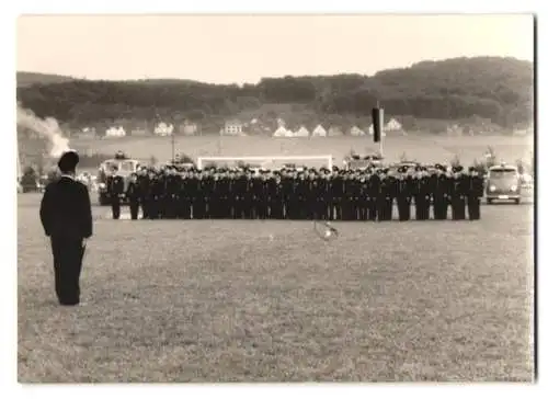 6 Fotografien Henssgen, Porta Westfalica, Ansicht Minden / Westfalen, Feuerwehr bei einer Festveranstaltung