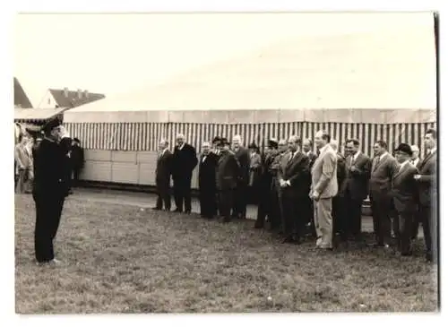 6 Fotografien Henssgen, Porta Westfalica, Ansicht Minden / Westfalen, Feuerwehr bei einer Festveranstaltung