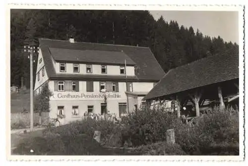 2 Fotografien unbekannter Fotograf, Ansicht Seewald / Schwarzwald, Gasthaus & Pension Kropfmühle
