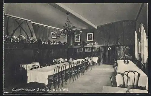 AK Beilstein / Mosel, Gasthaus Lipman, Altertümlicher Saal, Innenansicht