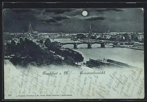 Mondschein-AK Frankfurt a. M., Gesamtansicht