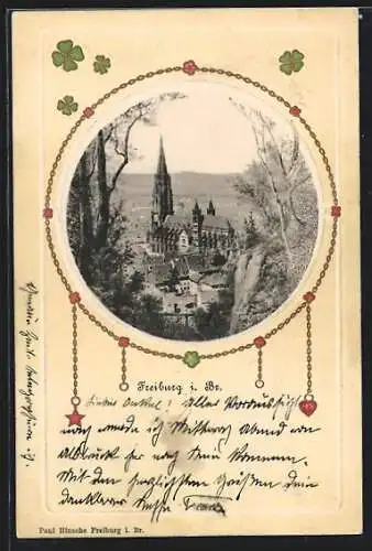 Präge-AK Freiburg i. B., Münster, Passepartout