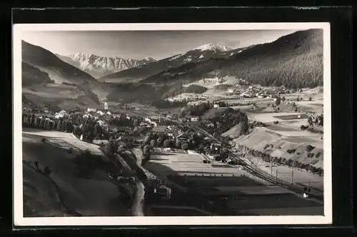 AK Steinach am Brenner, Ortsansicht vor Bergpanorama
