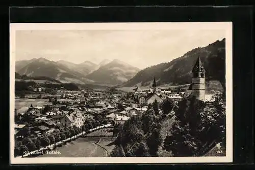 AK Kitzbühel, Ortsansicht aus der Vogelschau