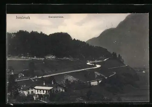 AK Innsbruck, Blick auf die Brennerstrasse