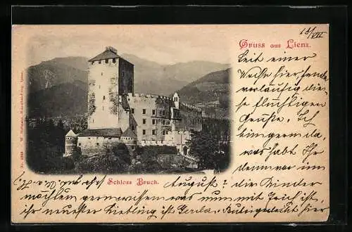 AK Lienz, Blick auf das Schloss Bruck
