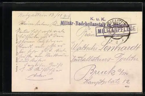AK Hofgastein, Talansicht mit der Umgebung aus der Vogelschau