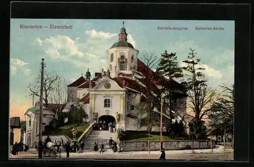 AK Kismarton-Eisenstadt, Blick auf die Kalvarien-Kirche