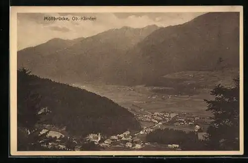 AK Möllbrücke /Ob.-Kärnten, Ortsansicht aus der Vogelschau