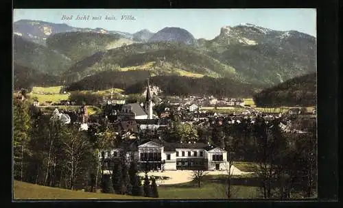 AK Bad Ischl, Panorama mit Kais. Villa