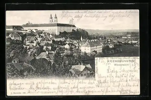 AK Kremsmünster, Westansicht mit Stift