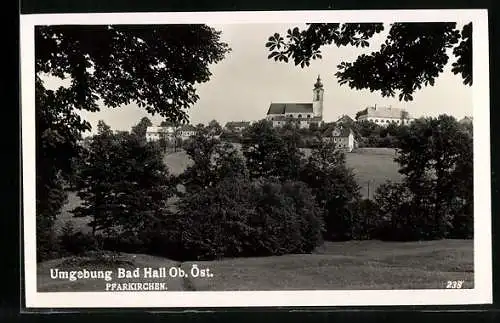 AK Pfarrkirchen bei Bad Hall, Ort mit Kastanienbäumen