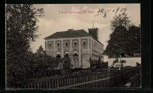AK Prambachkirchen, Blick auf das Schloss Dachsberg