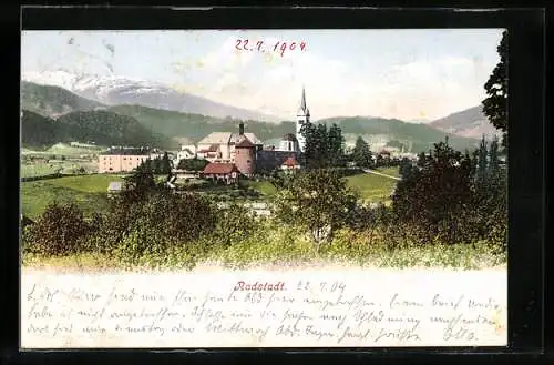 AK Radstadt, Ortsansicht im Grünen