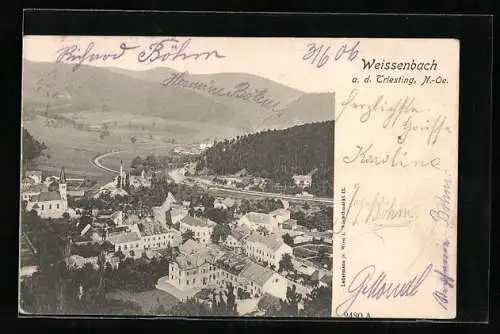 AK Weissenbach a. d. Triesting, Blick über die Dächer