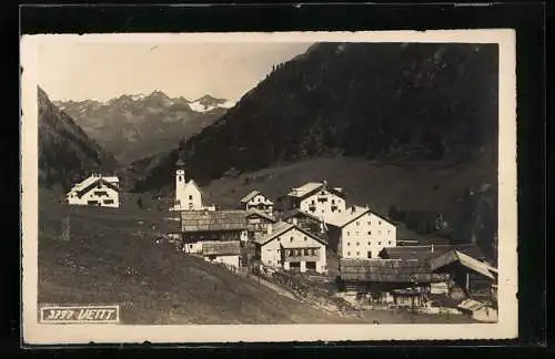 AK Vent bei Sölden, Ortsansicht aus der Vogelschau