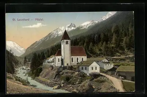 AK St. Leonhard /Pitztal, Blick auf die Kirche