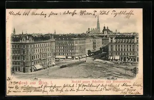 AK Wien, Ansicht gegen Schotten- und Franzensring