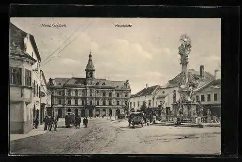 AK Neunkirchen, Denkmal auf dem Hauptplatz