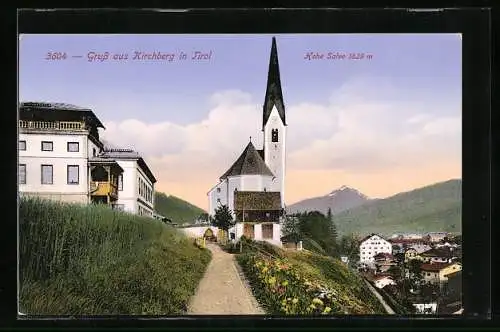 AK Kirchberg in Tirol, Hohe Salve mit Kirche
