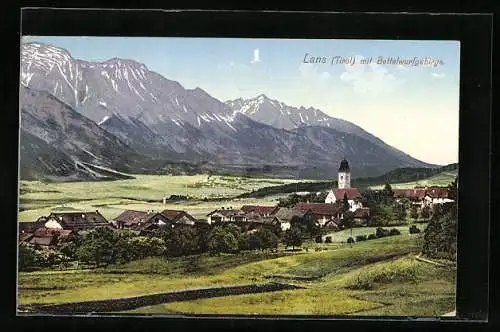 AK Lans, Teilansicht mit Kirche und Bettelwurfgebirge