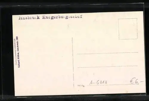 AK Innsbruck, Hungerburgseehof aus der Vogelschau