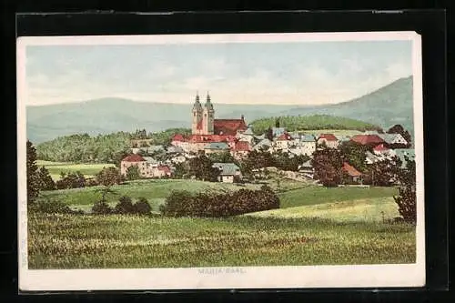 AK Maria Saal, Ortsansicht mit Kirche