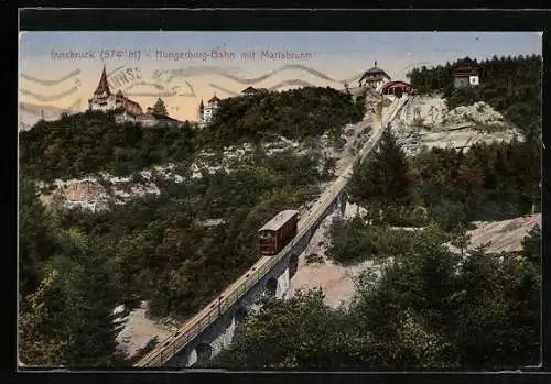 AK Innsbruck, Hungerburg-Bahn mit Mariabrunn