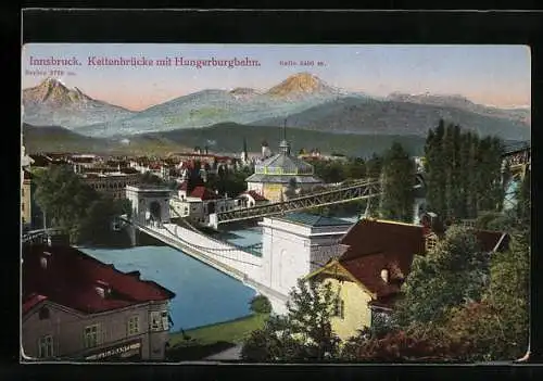 AK Innsbruck, Kettenbrücke mit Hungerburgbahn