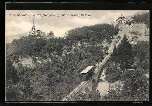 AK Mariabrunn, Drahtseilbahn auf die Hungerburg