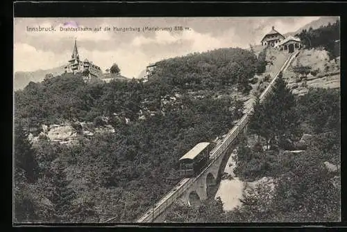 AK Mariabrunn, Drahtseilbahn auf die Hungerburg