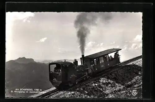 AK St. Wolfgang, Schafbergbahn-Aussicht