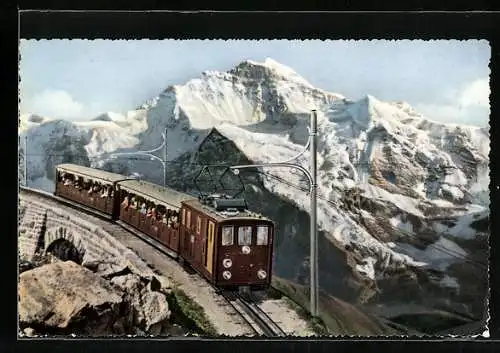 AK Schynige Platte, Bergbahn mit Jungfrau