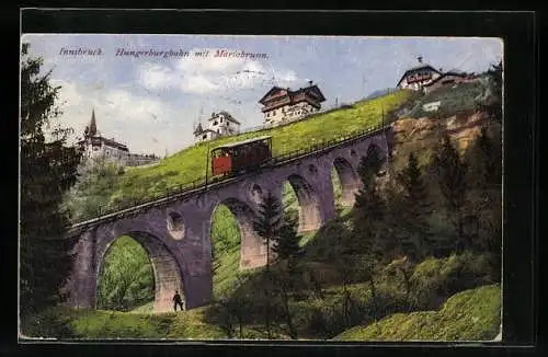 AK Innsbruck, Hungerburgbahn mit Mariabrunn