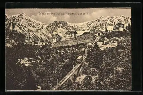 AK Drahtseilbahn auf die Hungerburg