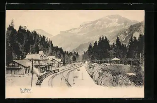 AK Brünig, Bergbahn am Bahnhof