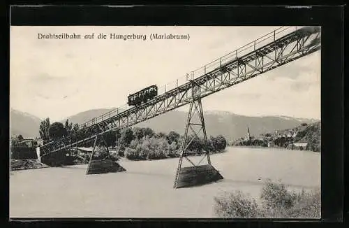 AK Mariabrunn, Drahtseilbahn auf die Hungerburg