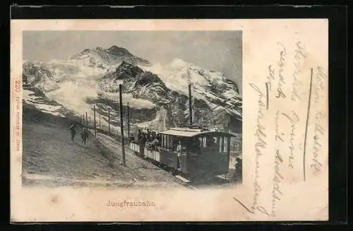 AK Jungfrau, Panorama mit Jungfraubahn