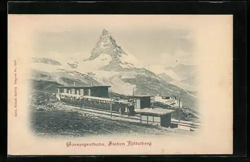 AK Riffelberg, Bahnhof der Gornergratbahn