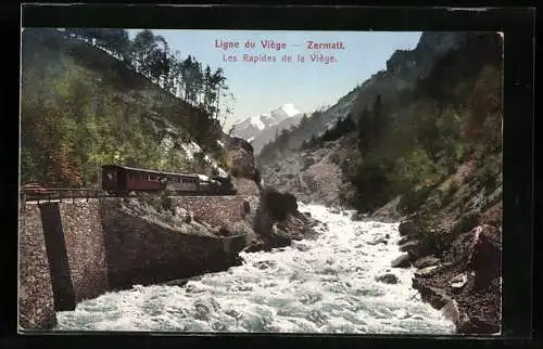 AK Zermatt, Ligne du Viège, Les Rapides de la Viège, Bergbahn