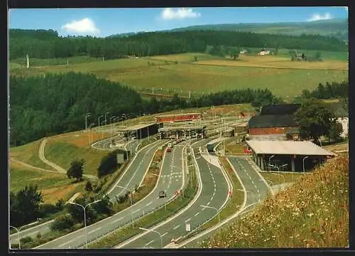 AK Autobahn-Raststätte Frankenwald, Betreiber W. Friedrich, Westdeutscher Grenzübergang Rudolphstein-Hirschberg