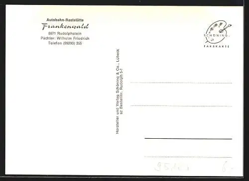 AK Frankenwald, mit Autobahnraststätte, Pächter: Wilhelm Friedrich