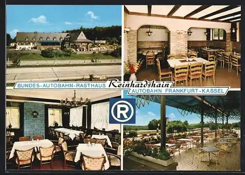AK Reinhardshain, Bundes-Autobahn-Rasthaus, Vier Motive