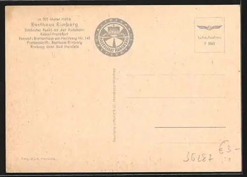 AK Rimberg, Rasthaus Rimberg an der Autobahn Kassel-Frankfurt