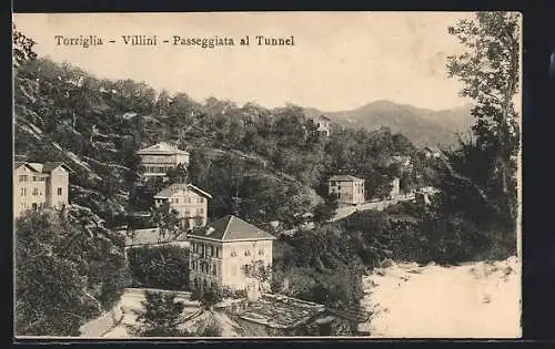 AK Torriglia, Villini, Passeggiata al Tunnel