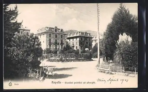 AK Rapallo, Giardini pubblici ed alberghi